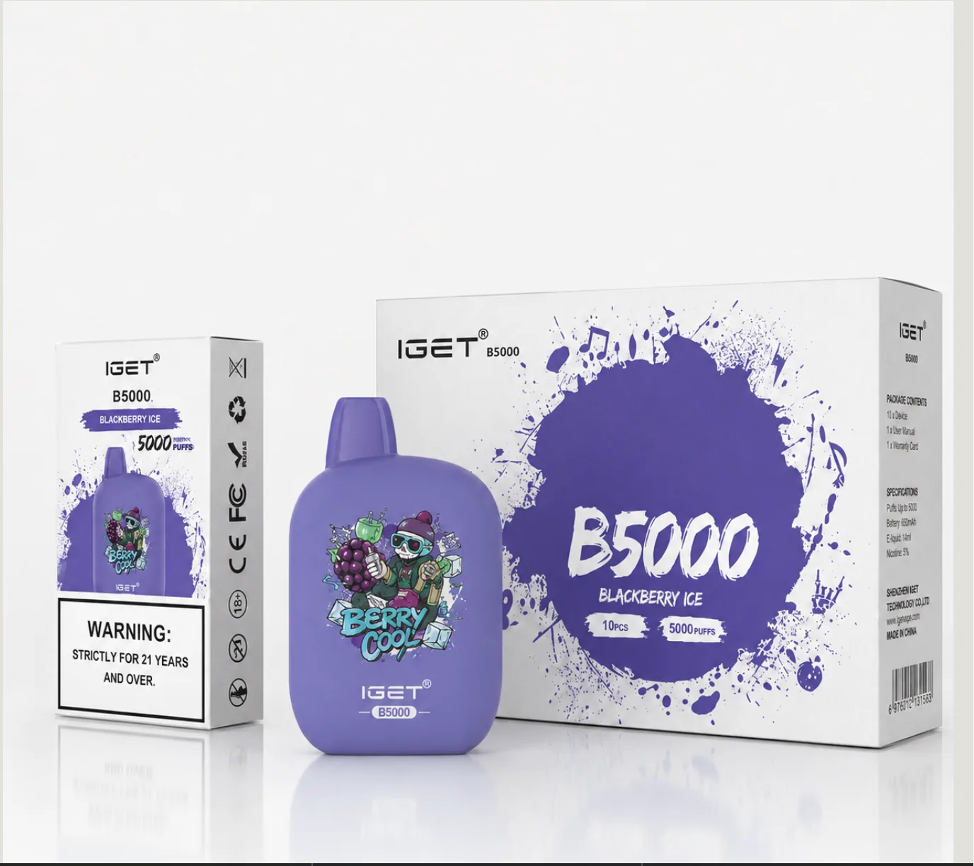 IGET B5000 Blackberry Ice · Pack of 10
