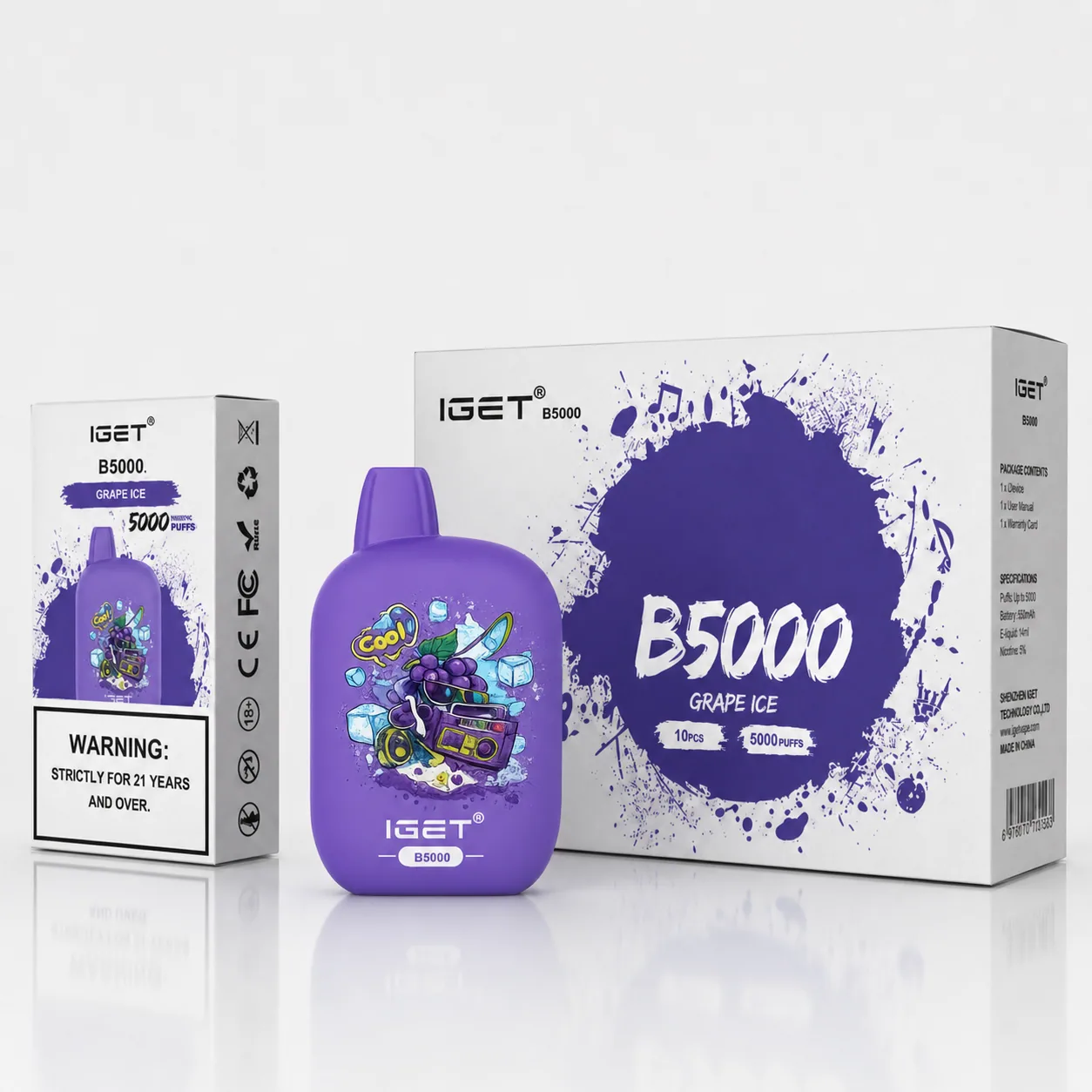 IGET B5000 Grape Ice · Pack of 10